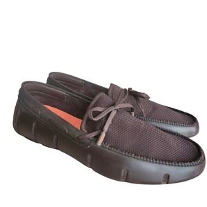 Swims Braided Lace Loafer Mens 9 Brown Water Resistant Mesh Slip On Boat Shoes